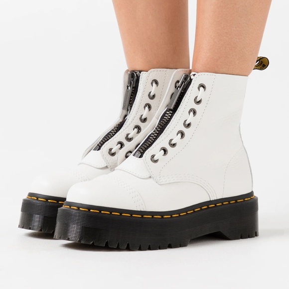Martens Sinclair Boots White Doc Martens Zipper Martens Sinclair